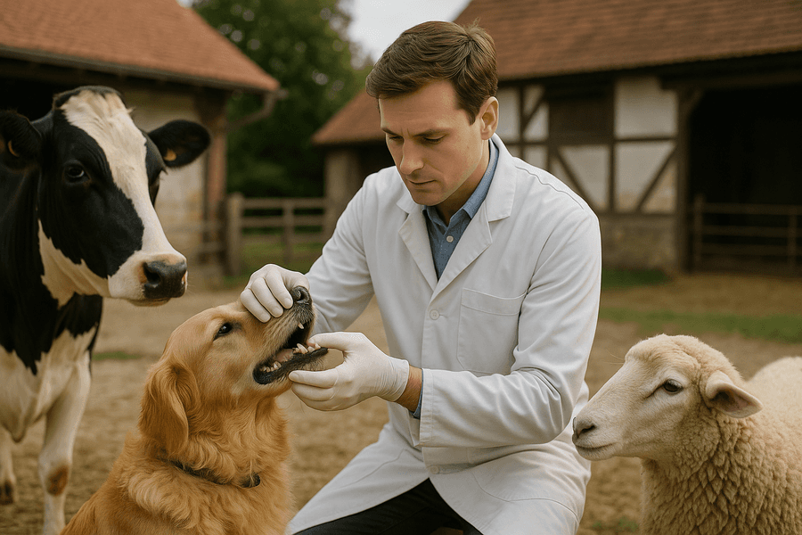 Descubre cómo una buena higiene bucal mejora la salud y bienestar de tus mascotas y animales de granja, influyendo también en su productividad.